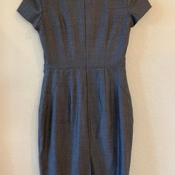 Grey tweed sheath dress - size 4 (8UK) - Picture 3 of 4